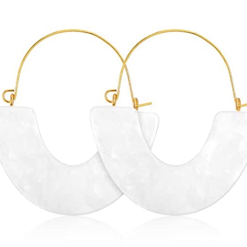 Acrylic Wire Loop Earrings